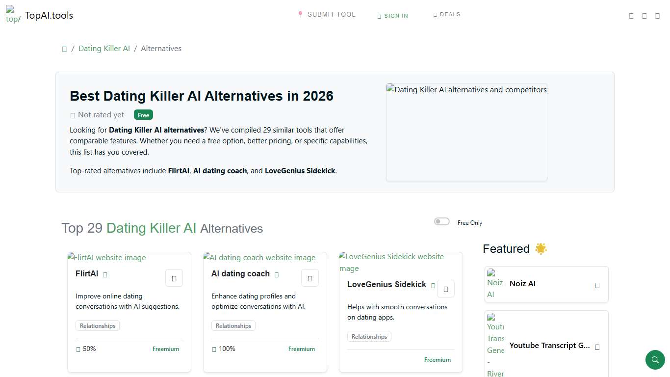 Top Dating Killer AI Alternatives in 2026 (Free & Paid)