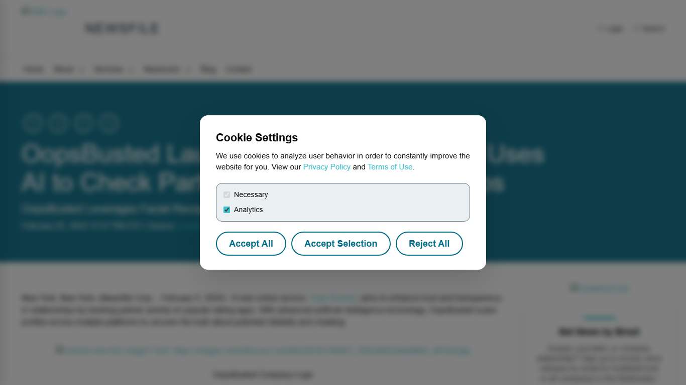 OopsBusted Launches New Service That Uses AI to Check Partner Fidelity on Dating Apps